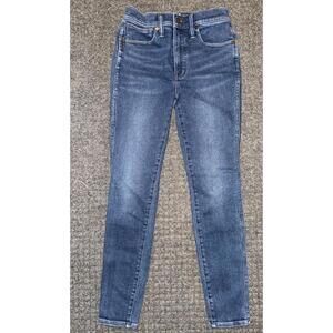 Madewell Women's 10" High-Rise Skinny Jeans - Size 25-Blue Med Wash-Y2K